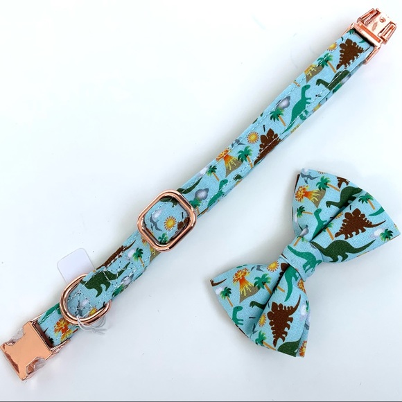 Dog Dinosaur Dog Collar With Removable Bow Tie New Xs Poshmark